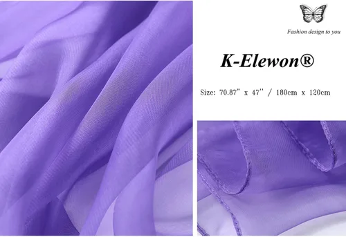 Miniatura 4 de K-Elewon Bufanda de seda de color sólido, bufandas de moda, mantones largos y ligeros para mujer