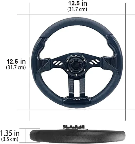 Miniatura 3 de Volante universal de 320mm para carrito de golf para Club Car DS y Precedent, volante para carrito de golf EZGO Yamaha para EZGO RXV y TXT Tempo G14