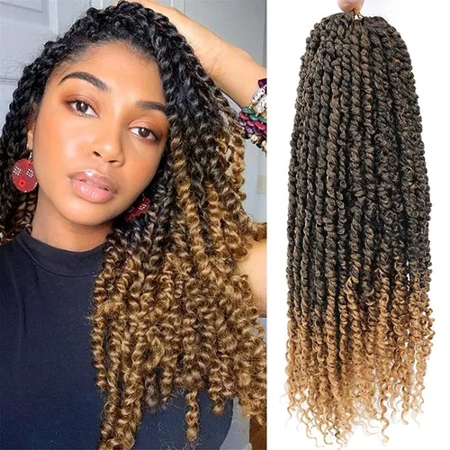 Miniatura 84 de Pelo de Passion Twist – 8 paquetes de 18 pulgadas Passion Twist Crochet para mujeres, cabello rizado pretrenzado Passion Twists extensiones de #2