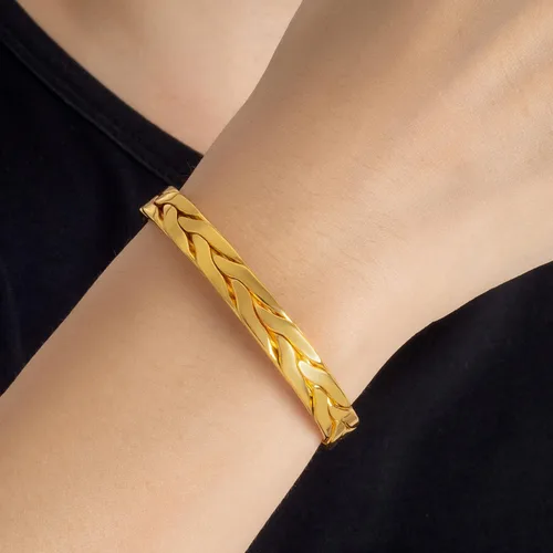 Miniatura 4 de Pulsera de plata de ley 925 para hombres y mujeres, pulseras simples para parejas, joyería para él, pulsera ajustable en una bonita caja de regalo