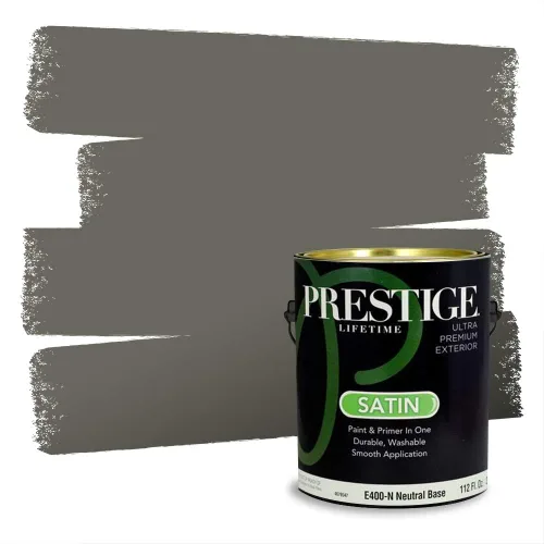 Miniatura 38 de Prestige Paints - Pintura exterior e imprimación en uno, 1 galón, plano, compatibilidad comparable con el color menta «Whipped Mint» de Behr