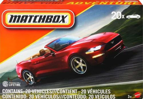 Miniatura 8 de Matchbox Paquete de 9 autos de juguete fundidos a presión a escala 1:64, camiones de construcción o basura, vehículos de rescate o aviones
