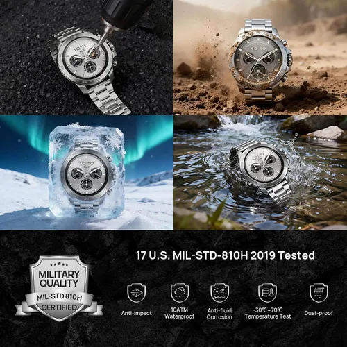 Miniatura 4 de Mibro GS Explorer S - Reloj inteligente de aventura al aire libre de titanio para hombres, GPS de doble banda con mapas sin conexión, grado militar