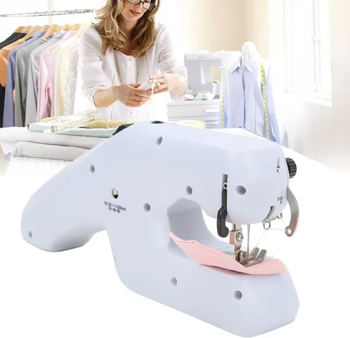 Miniatura 4 de Máquina de coser de mano, mini máquina de coser eléctrica portátil, máquina de coser inalámbrica para adultos, fácil de usar y puntada rápida