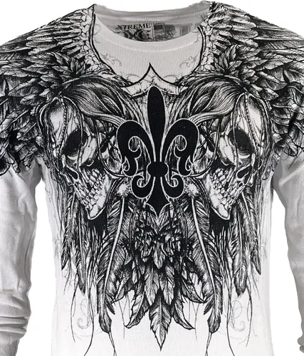 Miniatura 8 de Xtreme Couture by Affliction - Camisa térmica para hombre, color blanco, Blanco