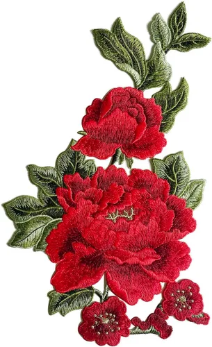 Miniatura 7 de Parches florales bordados para coser en ropa, chaquetas, sombreros, decoración de bricolaje (orquídea rosa)