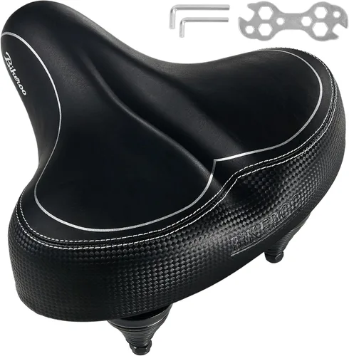 Miniatura 8 de Bikeroo Wide Cruiser Saddle - Comfort Seat Fits Indoor & Outdoor Bicycles - Steel Spring & Elastomer Suspension - Memory Foam