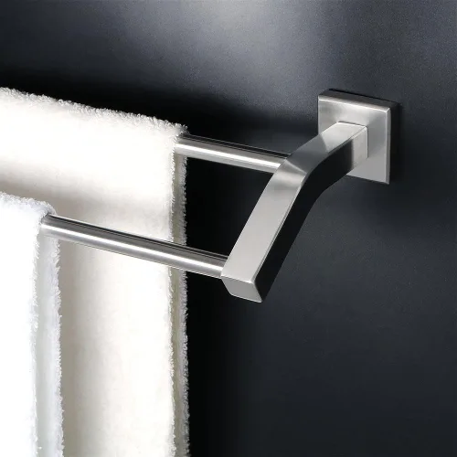 Alise Toalleros dobles de baño para baño, soporte de pared de 24 pulgadas, resistente acero inoxidable SUS304, toallero para toallas, níquel Níquel