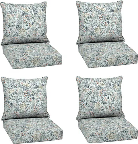 Miniatura 144 de Arden Outdoor Deep Seat Cushion Set, 24 x 24 pulgadas, Cojín para patio resistente al clima, a la lluvia y a la decoloración para silla, sofá y sofá