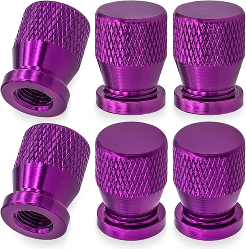 Miniatura 16 de 4 piezas de tapas de válvula de rueda con forma de punta, válvula de rueda de aleación de aluminio con punta, tapas de aire universales a prueba