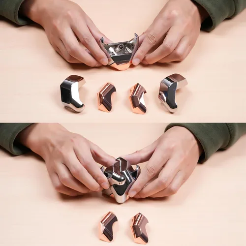 Miniatura 3 de Rompecabezas de metal - Juguetes 3D para el cerebro: juguetes sensoriales geniales, artilugios, caja de cubos cuadrados, juguete para TDAH