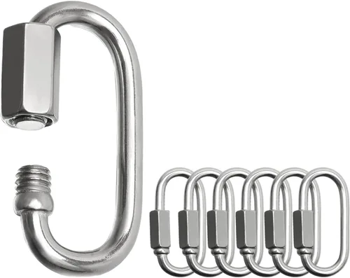 Miniatura 9 de Clips de mosquetón de bloqueo, gancho de resorte de acero inoxidable, mosquetón de bloqueo resistente, 304 de acero inoxidable de alta calidad