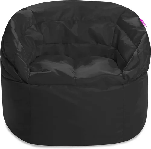 Miniatura 190 de Posh Beanbags - Sillón puff grande, 38 pulgadas, color azul rey sólido Nylon suave - Azul real