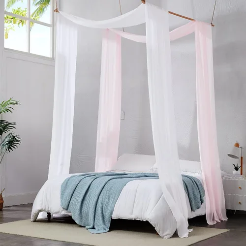 Miniatura 4 de Warm Home Designs - Cortina de gasa para arco de boda de color blanco y azul polvoriento. Par de decoraciones de arco de boda de lujo de 216