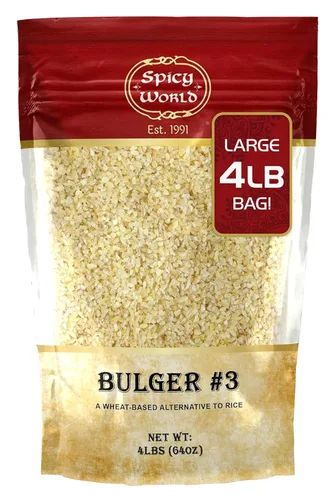 Spicy World Bulgur Grueso #3, bolsa de 4 libras | Excelente trigo Bulgur cultivado en Estados Unidos para tabouleh | 100% natural y puro | Ideal