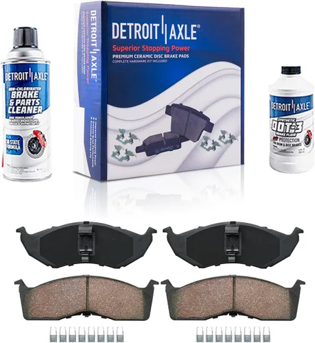 Miniatura 117 de Detroit Axle - Pastillas de Freno Delantero Izquierdo Reemplazo de Pinza de Disco para Dodge Ram 1500 Dakota Mitsubishi Raider - Juego de 3 piezas