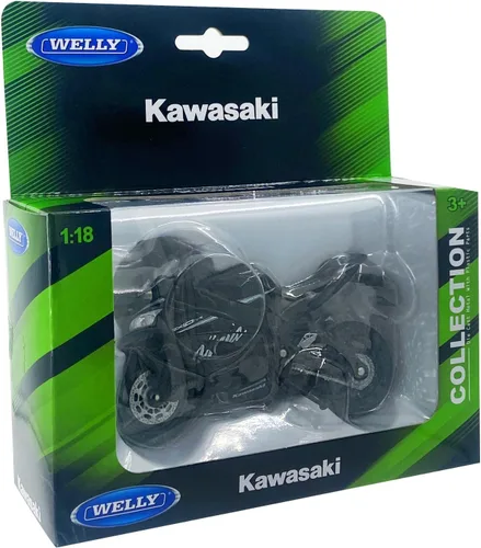 Miniatura 4 de Welly Die Cast Motorcycle Kawasaki 2017 Ninja ZX-10RR Modelo coleccionable a escala 1:18