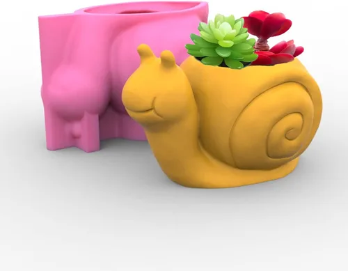 Molde de silicona para macetas, moldes de silicona en forma de animal 3D para hormigón, cemento, yeso, arcilla polimérica, fundición de resina,