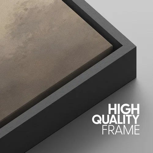 Miniatura 627 de SIGNWIN Lienzo enmarcado para pared, arte con pinceladas de flujo neutro en tonos beige abstractos, ilustraciones, arte moderno, decorativo