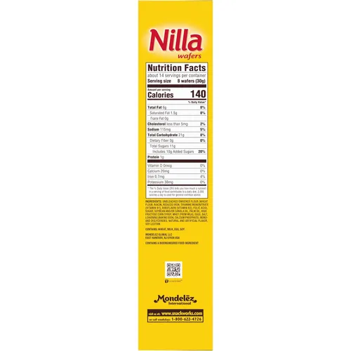 Miniatura 16 de Galletas Nilla Wafers, Vainilla, 15 oz Tamaño Familiar Paquete de 2