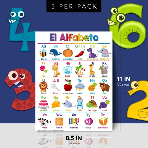 Miniatura 2 de El Alfabeto - Carteles educativos en español para niños, alfabeto, bilingüe, aprendizaje en el aula y en casa, ayuda visual y decoraciones