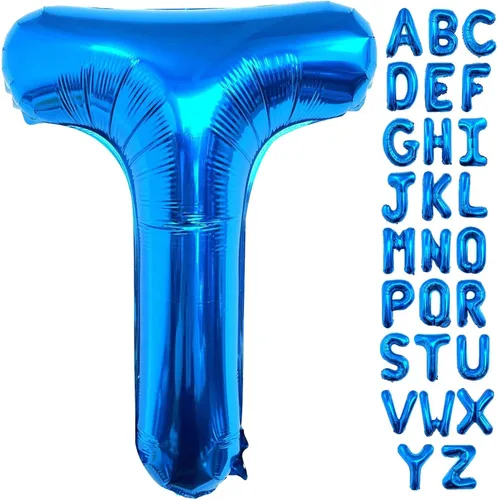 Miniatura 32 de Lovoir Globos azules grandes de 40 pulgadas con letra C de gran tamaño, globo de helio de aluminio de Mylar para decoración de fiesta de cumpleaños
