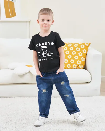 Miniatura 47 de Renotemy Ropa de bebé para niño, trajes de mezclilla, sudadera con capucha para bebés, pantalones de mezclilla, ropa para niños pequeños
