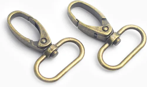 Miniatura 18 de Ganchos giratorios de metal con anillos en D y hebillas deslizantes para bolso arcoíris Tri-Glides..