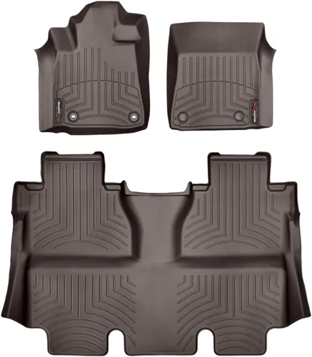 Miniatura 9 de Weathertech Revestimientos de suelo personalizados para Toyota Tundra - 1ª y 2ª fila (444081-440938), negro