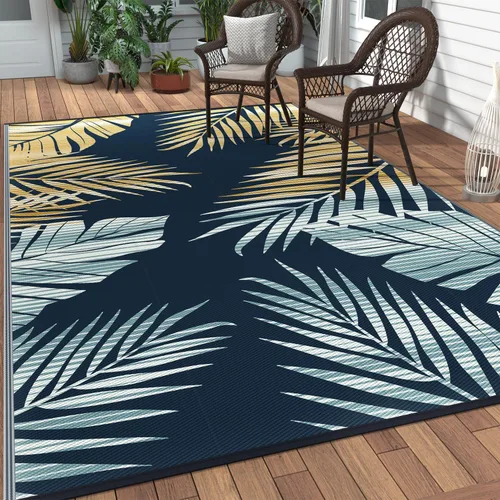 Miniatura 46 de GENIMO - Tapete reversible e impermeable para patios y exteriores, oferta, paja de plástico, para áreas grandes, campamentos, RV, pícnics, terrazas