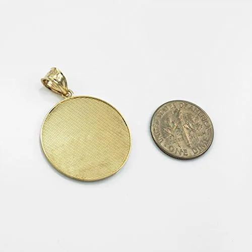 Miniatura 3 de LA BLINGZ Colgante de medallón de oro de 14 quilates, M, Oro