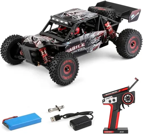 GoolRC WLtoys 124016 V2 - Coches RC sin escobillas, auto de control remoto a escala 1:12, 4WD 75KM/H de alta velocidad para adultos, 2.4 GHz todo