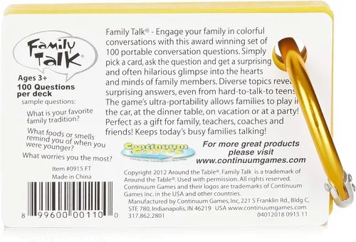 Miniatura 5 de Juegos de mesa portátiles Around The Table, iniciadores de conversación significativos y juego de viaje en automóvil - Family Talk
