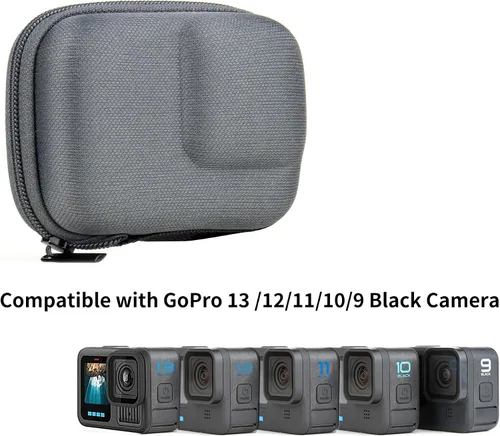 Miniatura 3 de SOONSUN Mini estuche rígido de transporte para GoPro Hero 13/12/11/10/9 Negro, estuche de viaje protector compacto de EVA