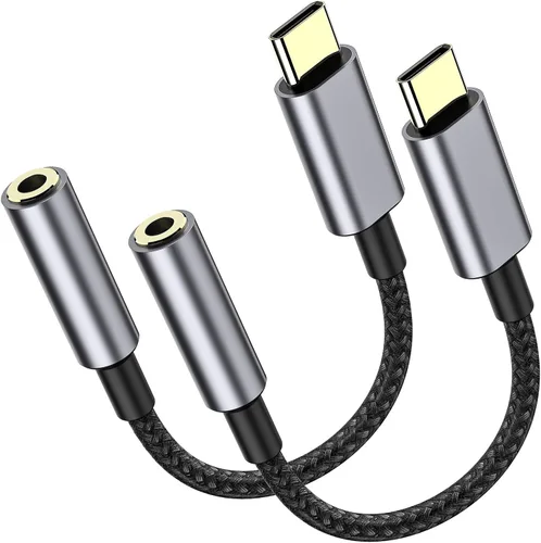 Miniatura 13 de Adaptador USB C a conector de auriculares de 3.5mm – Dongle de audio HiFi, cable tipo C a auxiliar hembra compatible con iPhone 17/16/15 Pro Max