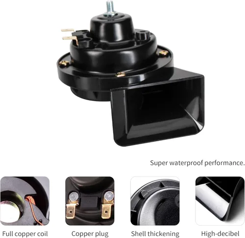 Miniatura 5 de FARBIN Bocina Compacta para Automóvil de 12V Bocina Fuerte de Tono Alto 510HZ Impermeable Universal para Cualquier Vehículo