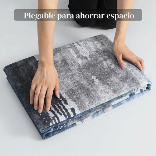Miniatura 8 de Ciicool Alfombra de pasillo lavable de 2 x 6, alfombra moderna abstracta para pasillo, antideslizante, delgada, ligera, con estampado gris marino