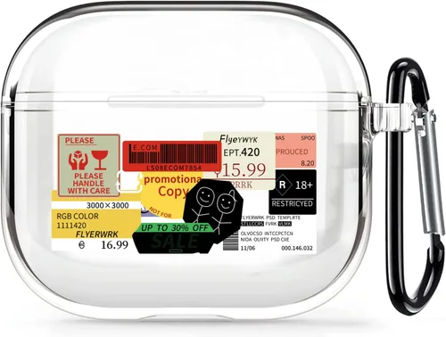 Miniatura 20 de Funda transparente para AirPods de 2ª generación de 1ª generación, diseño de gatito kawaii para mujeres, hombres y niños, funda de carga de TPU