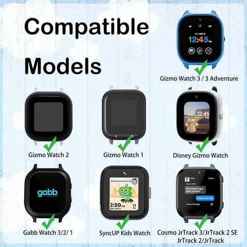 Miniatura 2 de Correa deportiva de silicona compatible con Gizmo Watch 3 Adventure 3 2 1/Gabb Watch 3e 3 2 1/syncup/Cosmo JrTrack Watch Band, 0.78 pulgadas suave