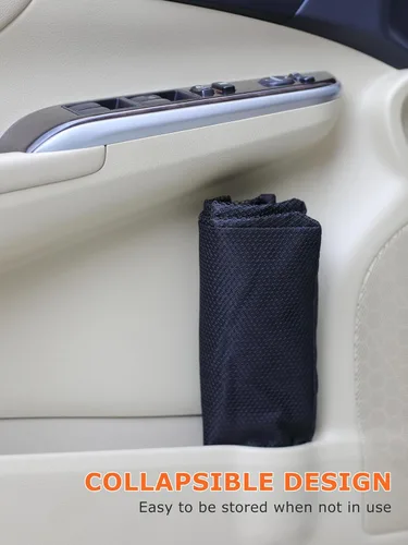 Miniatura 7 de Ginsco Nueva Bolsa de basura de viaje a prueba de fugas, 3.5 galones, gran capacidad, para colgar en el automóvil, con tapa de gancho y bucle