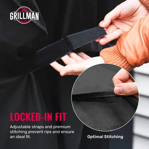 Miniatura 5 de Grillman - Funda para parrilla exterior, funda para parrilla de barbacoa a prueba de rasgaduras, impermeable, grande y resistente, de 30 x 26 x 43