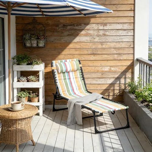 Miniatura 7 de Outsunny Tumbona plegable, silla de bronceado para patio, tumbona para exteriores con respaldo reclinable de 4 posiciones, asiento de malla Arco
