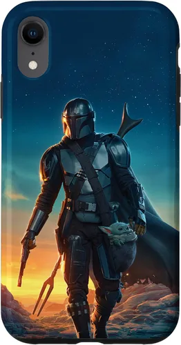 Miniatura 24 de iPhone 11 Pro Max Star Wars The Mandalorian and Grogu Sunset Poster Case