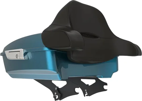 Miniatura 277 de King Tour Pack para Harley Alpine Green, cierre de paquete turístico, portaequipajes superior, soporte de montaje negro, placa de metal para Harley
