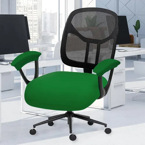 Miniatura 47 de Fundas elásticas para asiento de silla de oficina de escritorio - Funda universal de spandex para silla de computadora - Fundas removibles lavables