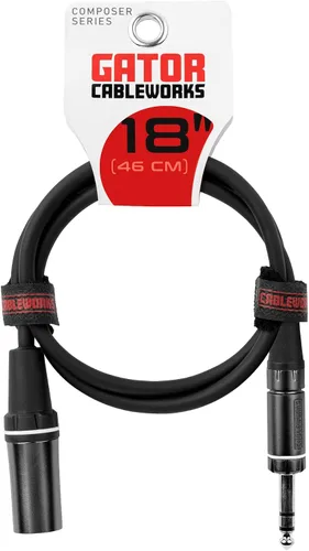 Miniatura 10 de Cableworks de Gator Cases Serie Compositor Deluxe Cable XLR macho a TRS de 18 pulgadas, (GCWC-XLR-18INMTRS)