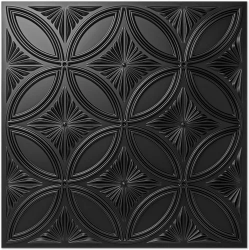 Miniatura 10 de Art3d Azulejo decorativo de techo de PVC de 2 pies x 2 pies en blanco, panel de techo con pegamento de 24 x 24 pulgadas, 12 piezas