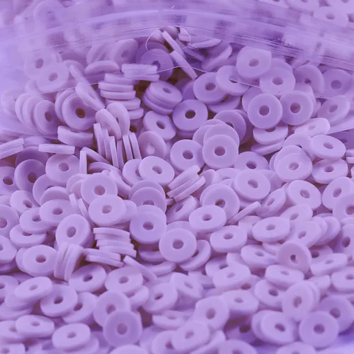 Miniatura 33 de 2000 cuentas de arcilla negra cian para hacer pulseras, cuentas planas redondas de arcilla polimérica de 0.236 pulgadas (0.236 in), cuentas Heishi