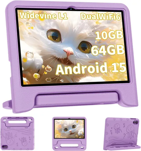 Miniatura 7 de COLORROOM Tablet Android 15 actualizada 2026, tableta para niños de 10 pulgadas, CPU Octa-Core, 10 GB+64 GB+1 TB Expandir tabletas para niños