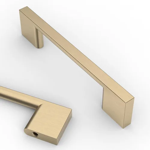 Miniatura 8 de Asidrama - Paquete de 10 manijas de gabinete de cocina de oro cepillado de 3 pulgadas (76mm), tiradores de gabinete, herrajes para gabinete